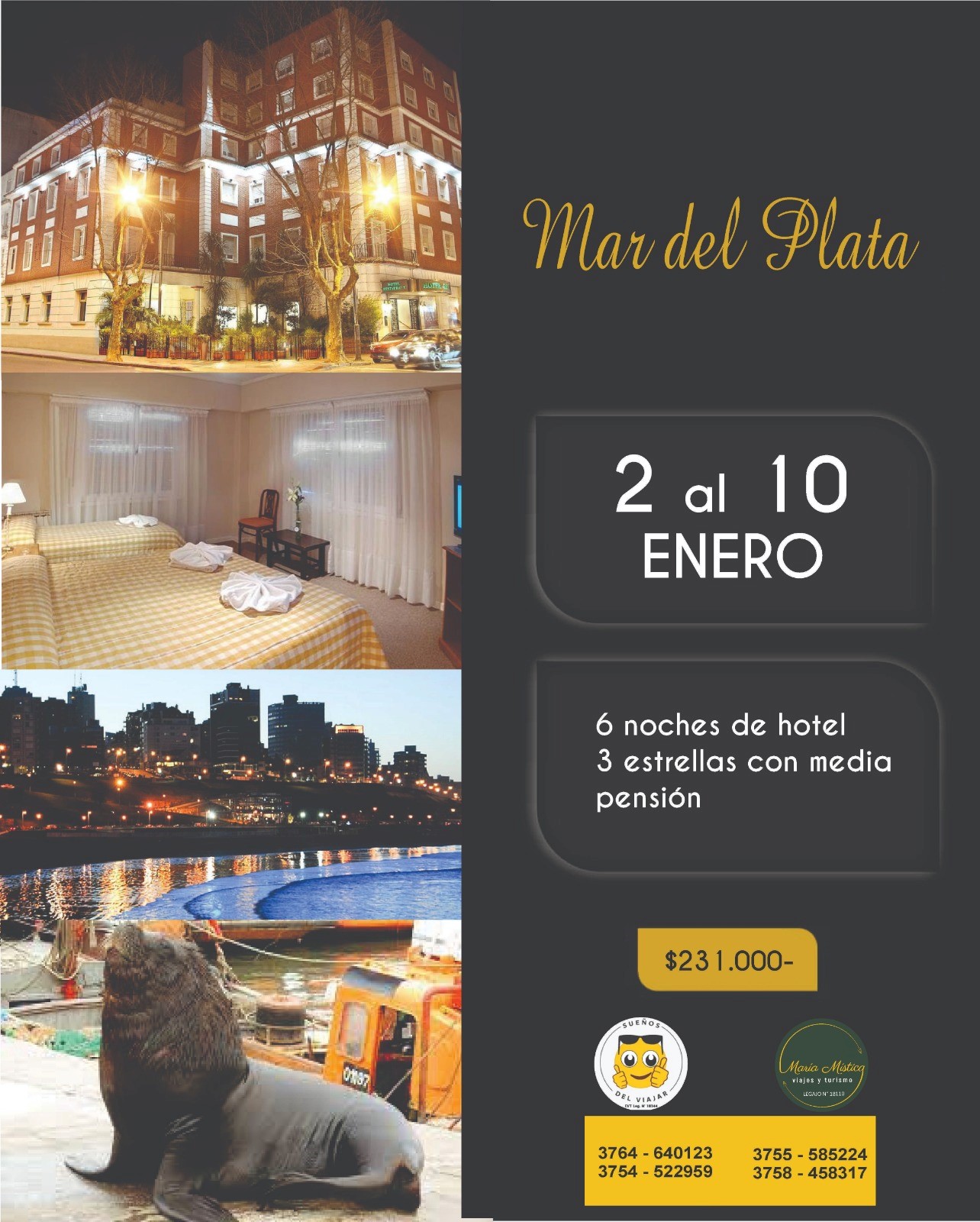 MAR DEL PLATA ENERO 2024 - Sueños Del Viajar